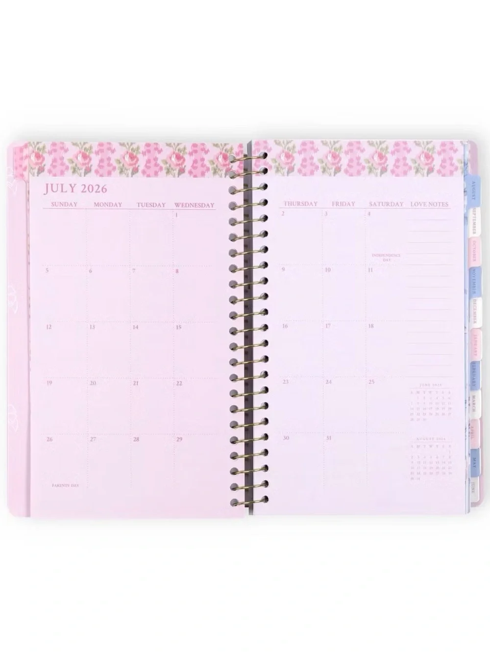 SHIPS DAILY! LoveShackFancy Target Yoobi Monthly Weekly Student Planner 5x8 Pink